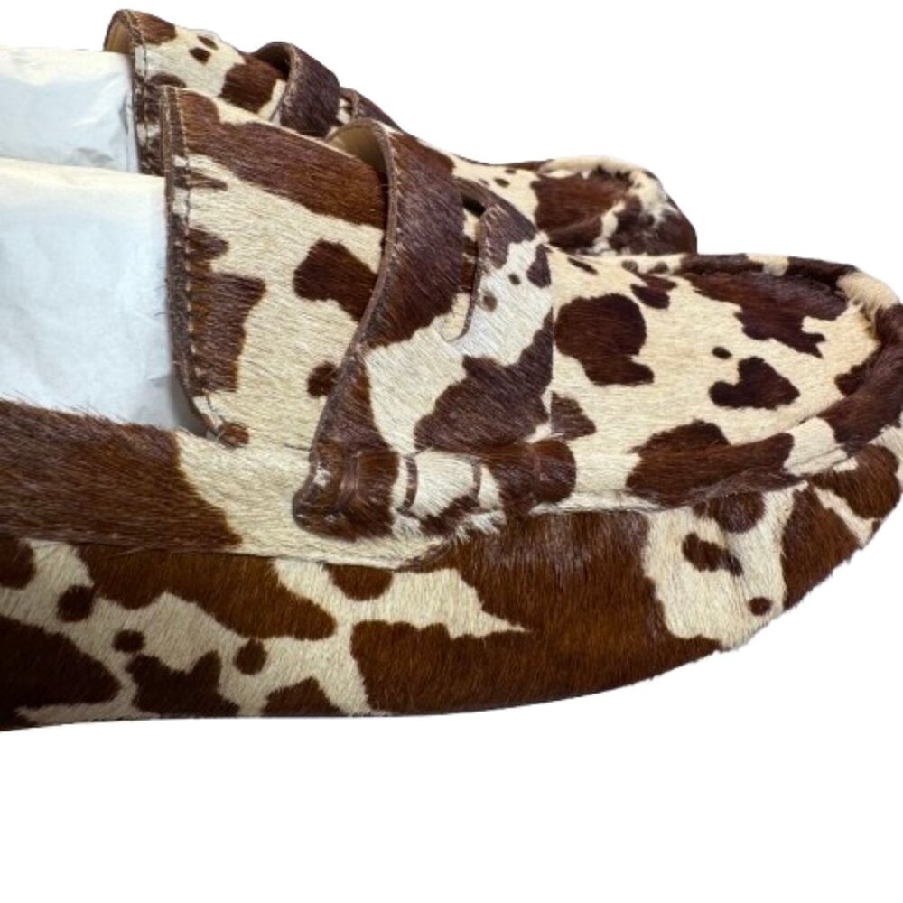 NWB FARM Rio Animal Print Heeled Maximalist Preppy Coastal Cowgirl Loafer 10 - Picture 8 of 14